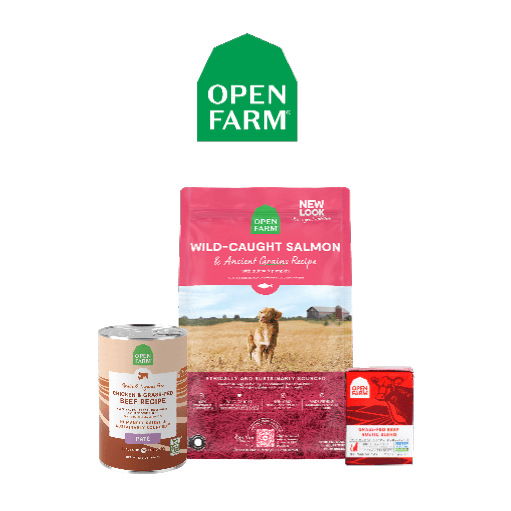 A variety of Open Farm products