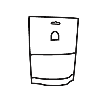 drawing of a freeze-dried raw container