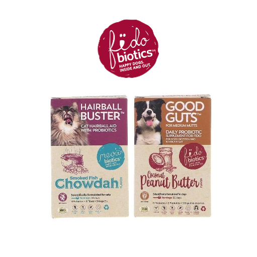 A variety of Fidobiotics products