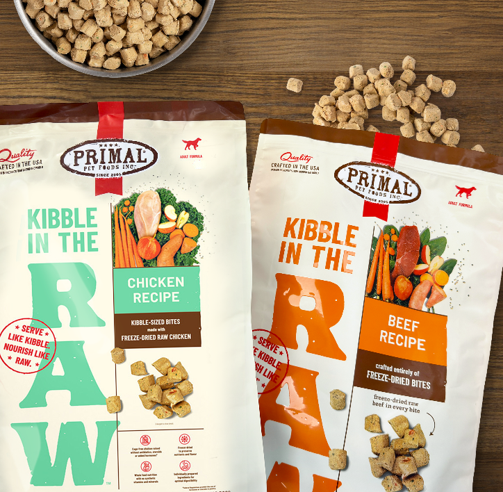 Primal kibble in the raw products