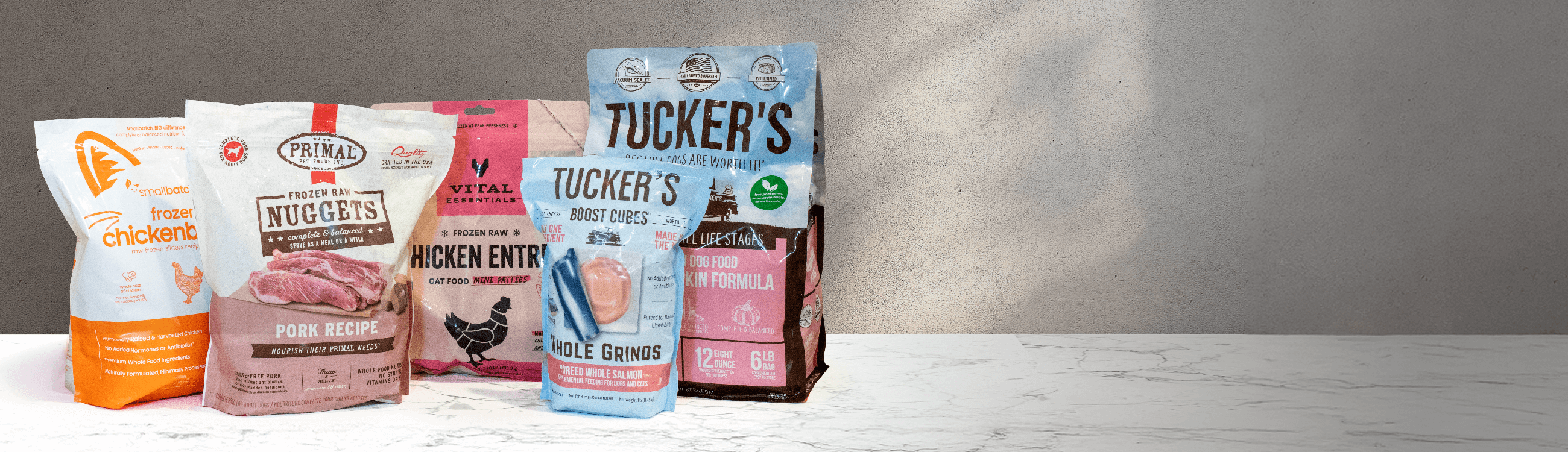 Assortment of raw frozen foods that are 20% off