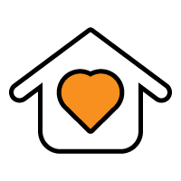 Icon of house with heart