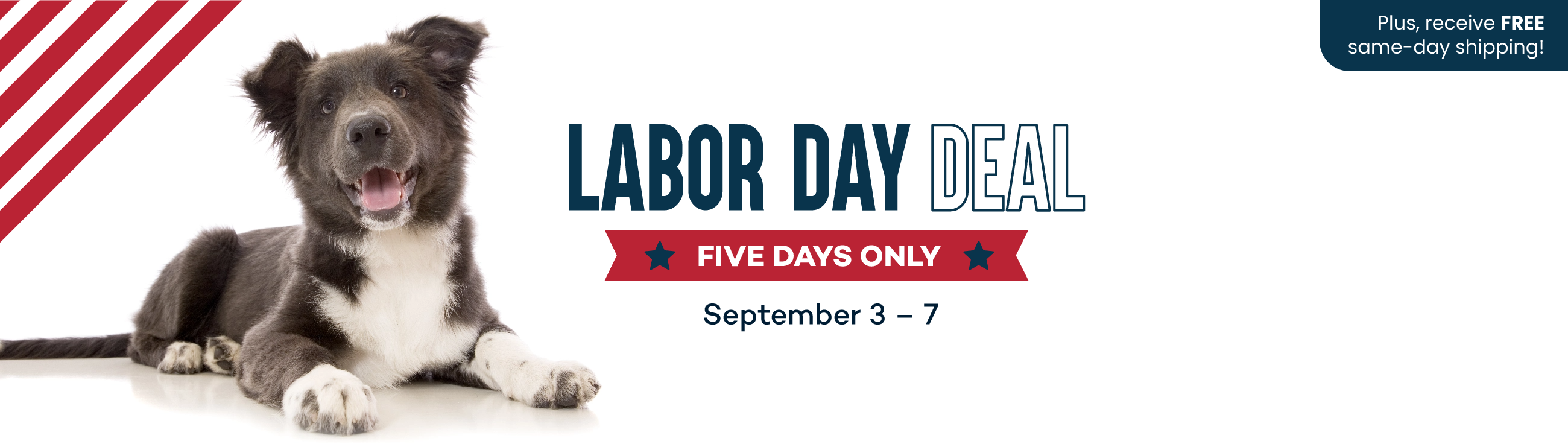 Labor Day Five Days Only September 3-7.