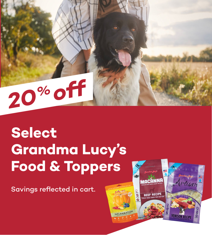 20% off Select Grandma Lucy's Food & Toppers. Savings reflected in cart.