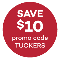 save $10 with promo code TUCKERS