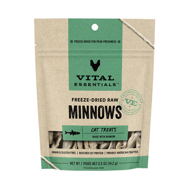 Minnows 3.5 Oz Freeze Dried 100% Natural Premium Cat -  Finland