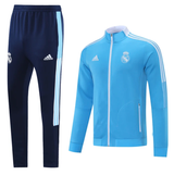 Real Madrid 21/22 Men's Turquoise-Blue Long Zip Tracksuit