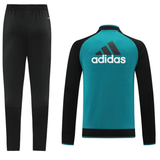 Real Madrid 21/22 Men's Turquoise with Black Long Zip Tracksuit