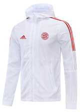 Bayern Munich 21/22 Men's White Long Zip Windbreaker