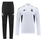 Real Madrid 22/23 Men's White-Black Short Zip Tracksuit