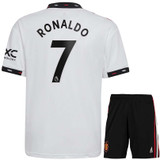 RONALDO #7 Manchester United 22/23 Kid's Away Shirt and Shorts