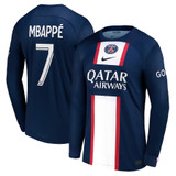 MBAPPE #7 Paris Saint-Germain 22/23 Men's Home Long Sleeve Shirt