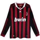 AC Milan 09/10 Men's Home Retro Long Sleeve Shirt