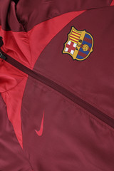 Barcelona 22/23 Men's Bordeaux Long Zip Windbreaker