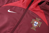 Portugal 22/23 Men's Bordeaux Long Zip Windbreaker