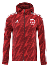 Arsenal 22/23 Men's Red Pattern Long Zip Windbreaker