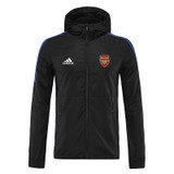 Arsenal 22/23 Men's Black Long Zip Windbreaker