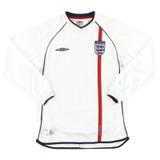 England 01/03 Men's Home Retro Long Sleeve Shirt