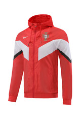 Portugal 22/23 Men's Red Long Zip Windbreaker