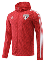 São Paulo 22/23 Men's Red Long Zip Windbreaker