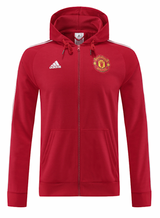 Manchester United 22/23 Men's Red Hoodie Long Zip Jacket