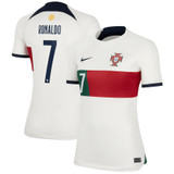 RONALDO #7 Portugal 22/23 Women's Away Shirt