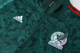 Mexico 22/23 Men's Dark Green Pattern Long Zip Jacket
