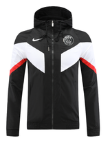 Paris Saint-Germain 22/23 Men's Black-White Long Zip Windbreaker