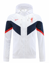 Liverpool 22/23 Men's White-Blue Long Zip Windbreaker