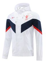 Liverpool 22/23 Men's White-Blue Long Zip Windbreaker