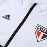 São Paulo 23/24 Men's White-Black Long Zip Windbreaker