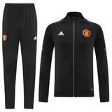 Manchester United 22/23 Men's Black White-Stripes Long Zip Jacket