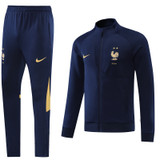 France 22/23 Men's Blue Long Zip Jacket