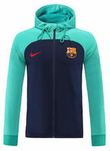 Barcelona 22/23 Men's Turquoise Long Zip Hoodie Jacket