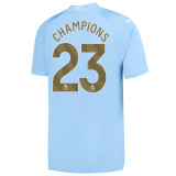 CHAMPIONS #23 Manchester City 23/24 Stadium Men's Home Shirt