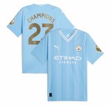 CHAMPIONS #23 Manchester City 23/24 Authentic Men's Home Shirt