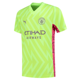 Manchester City 23/24 Kid's Neon Yellow Goalkeeper Shirt and Shorts