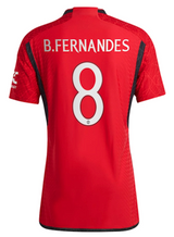 B.FERNANDES #8 Manchester United 23/24 Authentic Men's Home Shirt - Man United Font