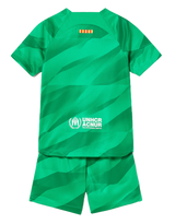 Barcelona 23/24 Kid's Green Goalkeeper Shirt and Shorts