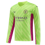 Manchester City 23/24 Men's Neon Yellow Goalkeeper Long Sleeve Shirt