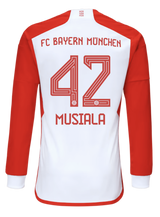 MUSIALA #42 Bayern Munich 23/24 Men's Home Long Sleeve Shirt