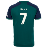 SAKA #7 Arsenal 23/24 Stadium Men's Third Shirt - Arsenal Font