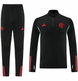 Manchester United 23/24 Men's Black Short Zip Tracksuit