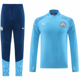 Manchester City 23/24 Men's Blue Short Zip Tracksuit