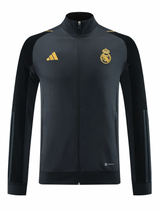 Real Madrid 23/24 Men's Black Long Zip Jacket