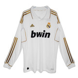 Real Madrid 11/12 Men's Home Retro Long Sleeve Shirt