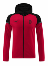 AC Milan 23/24 Men's Red-Black Long Zip Hoodie