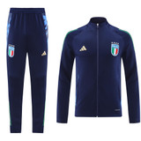 Italy 24/25 Men's Dark Blue Long Zip Jacket