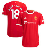 B.FERNANDES #18 Men's 21/22 Authentic Manchester United Home Shirt