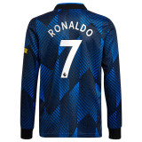 RONALDO #7 Men's 21/22 Long Sleeve Stadium Manchester United Third Shirt